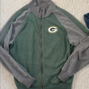 Greenbay Packers green and Gray Zip-Up Jacket